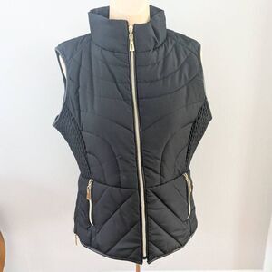 Metric Knits Women's Puffer Vest Black